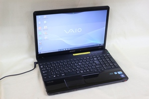 中古ノートパソコン SONY VAIO VPCEB18FJ Windows10 COREi5 4GB 500GB 15.5inchワイド HD テンキー付 blu-ray・Bluetooth・カメラ内蔵 OS有