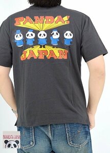 ハンドシグナル半袖Tシャツ◆PANDIESTA JAPAN チャコールMサイズ 554352 パンディエスタジャパン パンダ ユニセックス