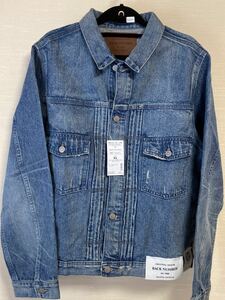 未使用 ★ Right-on ライトオン BACK NUMBER バックナンバー 和紙 デニム Gジャン メンズXL KAIHARA DENIM ★ EC602