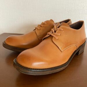 未使用品 MOTO モト プレーントゥ ダービーシューズDERBY SHOES サイズ 2ブラウン 革靴本革 レザーシューズ 茶 レザーソール