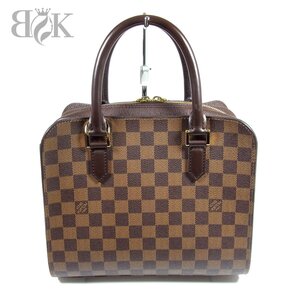 美品 ヴィトン ダミエ トリアナ N51155 ハンドバッグ ブラウン ゴールド金具 LOUIS VUITTON ◆