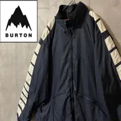 BURTONバートン紺ネイビー白ナイロンジャケットスキーウェアスノーボードウエア