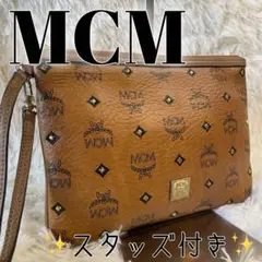 MCM ✨エムシーエム　ヴィセトス　スタッズ付き　クラッチバッグ 男女兼用