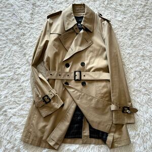 希少L●極美品●バーバリーブラックレーベル トレンチコート キルティングライナー付き ベルト完備 BURBERRY BLACK LABEL ベージュ Lサイズ