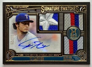 【ジャージーNo. 11/25枚限定】ダルビッシュ有直筆サイン実使用x3パッチ 2016 Topps Museum Collection Signature Swatches Auto