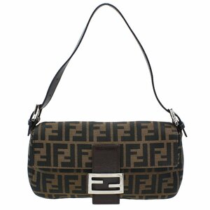 ★B2731 美品 フェンディ ズッカ柄 マンマバケット ワンショルダー ハンドバッグ 3505 26424 008 ブラウン FENDI レディース★