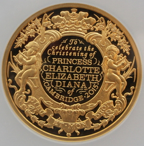 2015 イギリス シャーロット 洗礼記念 500ポンド 5オンス 金貨 NGC GEM PROOF 5oz