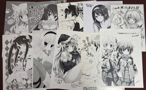 中古 イラストシート ペーパー セット 特典 アイルノーツ カルマルカサークル with Ribbon あなぽん おにく 笹井さじ すたじお緑茶