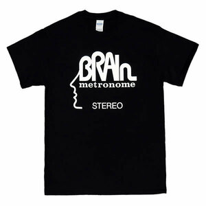 [Lサイズ]Brain（ブレイン）レーベル ロゴTシャツ クラウトロック ジャーマンプログレ ブラック