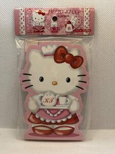 HELLO　KITTY☆洋風レストラン限定　ウェイトレスキティ　ダイカットメモ　2001年