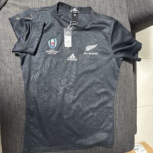 adidas オールブラックス 2019ワールドカップサポーターTシャツ　半袖　ワールドカップ記念Tシャツ　サイズXO