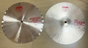 PAISTE パイステ 2002 SOUND EDGE HI-HAT ハイハット BOTTOM 13” シンバル 楽器 赤ロゴ ジャンク トップ ボトム