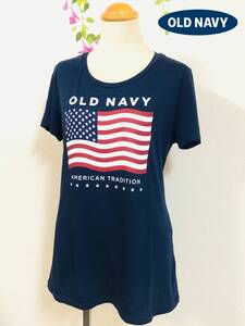 OLD NAVY　オールドネイビー　半そでTシャツ　星条旗デザイン　ネイビー　サイズ S