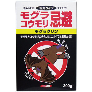 【まとめ買う】イカリ　モグラクリン　モグラ・コウモリ忌避　３００ｇ×6個セット