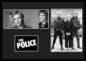 10種類!The Police/ポリス/スティング/Sting/ROCK/ロックバンドグループ/証明書付きフレーム/BW (7-3W)