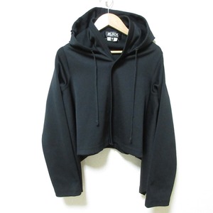 美品 AD2010 BLACK COMME des GARCONS ブラックコムデギャルソン ワイドシルエット ショートパーカー 1G-T006 S ブラック