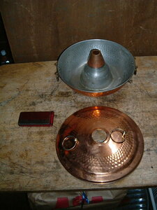銅＆アルミ製しゃぶしゃぶなべ　使用確認済　割ときれい　