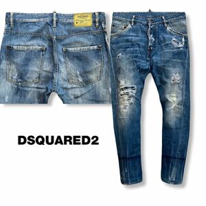 送料無料 チェック当て布 18ss DSQUARED2 ディースクエアード CLASSIC KENNY TWIST JEAN クラシック ケニー ツイスト ストレッチ デニム 46