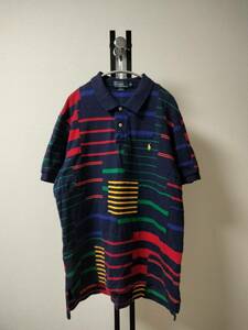 Polo by Ralph Lauren/ラルフローレン/90S～00S/ヴィンテージ/再構築ポロシャツ/マルチパッチワーク/継ぎ接ぎ/希少XL/ビッグシルエット