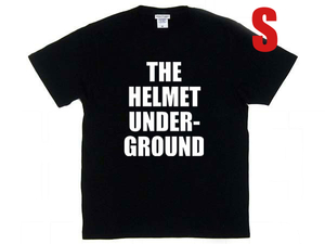 発泡プリント THE HELMET UNDERGROUND Tシャツ S/ヘルメットアンダーグラウンドvelvetベルベット装飾用古着風バイクバイカーライダー英国車