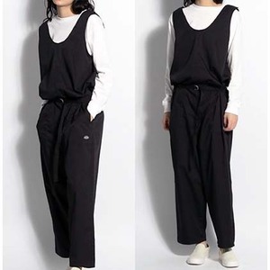 niko and... × DICKIES 別注 楽ちん オールインワン サロペット サイズ4 黒/BLACK ニコアンド ディッキーズ コラボ