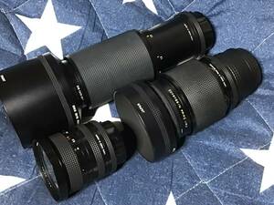 CONTAXレンズ ツアイス3本セット、28-70mm、80-200mm、60mm macroマクロはドイツ製