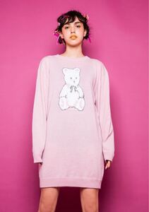 未使用●Candy Stripper マイ テディ ニット ワンピース/ピンク/my teddy knit one-piece/キャンディストリッパー/ニットワンピ ★2572-4