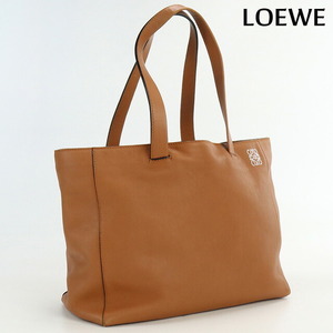 6/16はさらに+11倍 中古 ロエベ トートバッグ レディース ブランド LOEWE イーストウエストショッパー レザー ブラウン