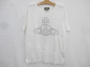 中古 ヴィヴィアンウエストウッド VivienneWestwood Tシャツ 半袖Tシャツ ロゴT 46 白 ホワイト メンズ