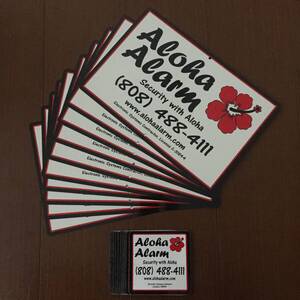 ALOHA ALARM アロハ アラーム セキュリティ ハワイ 防犯カメラ プレート ステッカー IN4MATION 808ALLDAY USDM HDM