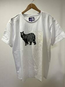 美品 THE NORTH FACE PURPLE LABEL グラフィックTシャツ NT3129N L / ノースフェイス パープルレーベル Tee アニマル プリント