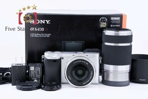 【中古】SONY ソニー α6400 ILCE-6400Y ダブルズームレンズキット シルバー シャッター回数僅少 元箱付き