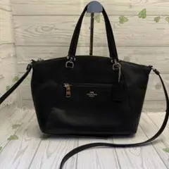 コーチ　coach 2way レザーショルダーバッグ　ブラック