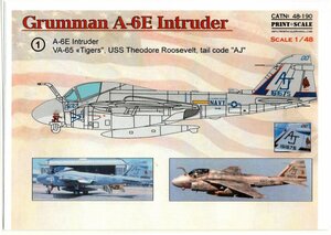 1/48 Print Scaleプリントスケールデカール　48-190　Grumman A-6E Intruder