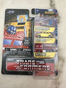 Jada Diecast Metal Nano Hollywood Rides 1.65” TRANSFORMERS ~ 3-PACK NIB 海外 即決