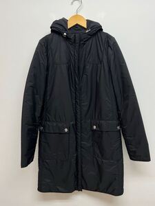 896☆JIL SANDER NAVY ジルサンダーネイビー☆中綿入り フーデットコート【34】ブラック