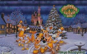 〆東京ディズニーランド クリスマス2001 ミッキーマウステレカ