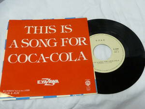 EP盤　　矢沢永吉 EPレコード This Is Song For Coca-Cola コカ・コーラ / Run&Run