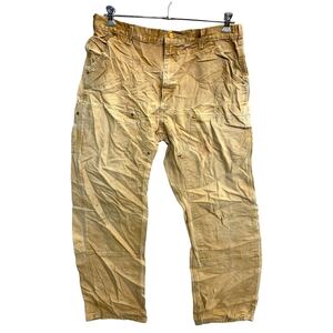 Carhartt ワークパンツ W38 カーハート ダブルニー ビッグサイズ ブラウン コットン メキシコ製 古着卸 アメリカ仕入 2401-715