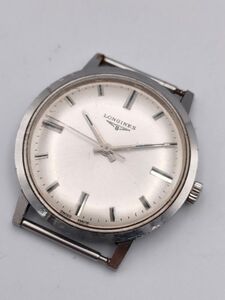 R7-39 1円～ 稼働品 ロンジン LONGINES 手巻き 腕時計 シルバー文字盤 メンズ 本体のみ