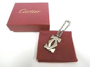 40861◆真贋保証 CARTIER カルティエ 2C チャーム キーホルダー メタル レディース・メンズ