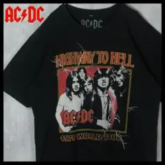 【希少】AC/DC Tシャツ 黒 M バンドT ロック ツアー 2017年 地獄
