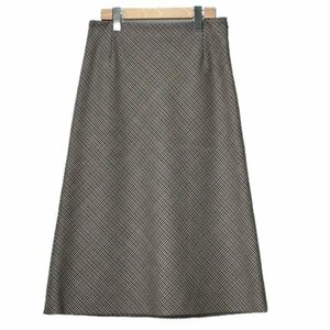 未使用品 メゾンマルジェラ 4 Maison Margiela 4 21AW チェック 台形 スカート Skirts S051-MM FEMALE RTW AVP 38 茶 ブラウン S51MA0438■