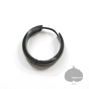 YGG★新品 フープピアス 外径20mm 内径16mm 18G 黒 角四角 B ジヨン g-dragon 登坂着 アクセサリー