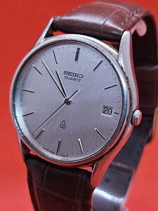 稼働品 SEIKO セイコー QUARTZ クォーツ 5932-7030 3針 デイト メンズ腕時計 電池交換済み G1529