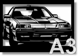 日産(NISSAN) スカイライン R30 鉄仮面の切り絵　(1)【A3サイズ】[C3-097]