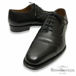 4 正規品 UNIONIMPERIAL ユニオンインペリアル U3001 ストレートチップ レースアップ レザー　ローファー ドレスshoes 7 1/2 ブラック