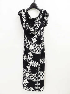 2009 YOHJI YAMAMOTO FLORAL ASYMMETRIC DRAAPE NECK DRESS ヨウジヤマモト フラワー アシンメトリー ドレープネック ワンピース 花柄 09SS