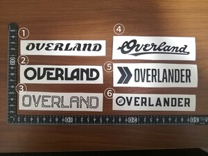 【横20cm】 2枚 OVERLAND オーバーランド カッティング ステッカー マットブラック 山 マウンテン キャンプ アウトドア オーバーランダー