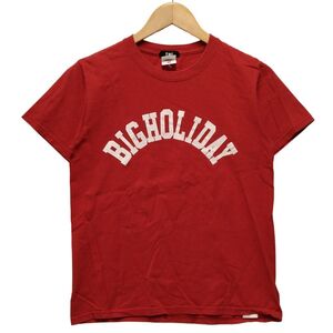 TMT ティーエムティー ×FRUIT of the LOOM Activewear BIGHOLI DAY プリント 半袖Ｔシャツ レッド サイズS 正規品 / B3644